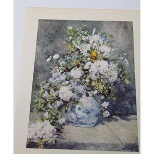 Renoir A Large Vase of Flowers Print Vintage 93744